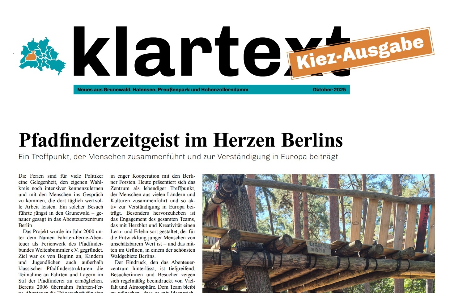 Klartext - Oktober 2025 Klartext - Oktober 2025